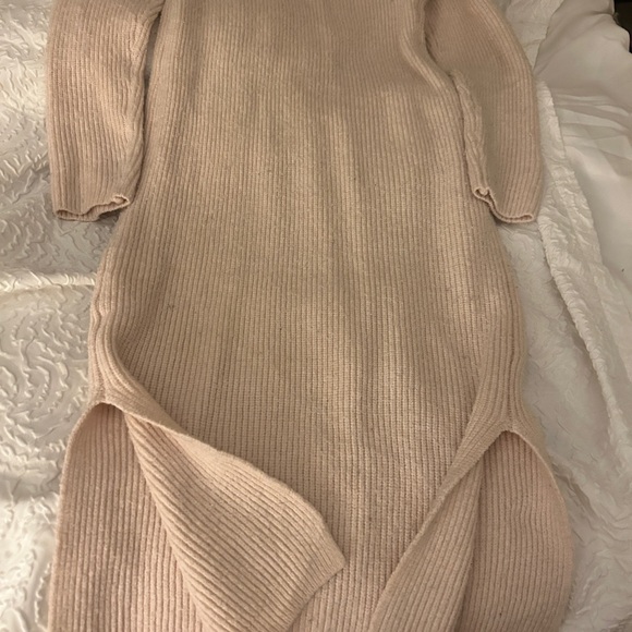 Lulu's Soft Beige Long Sleeve Dress - Picture 4 of 4